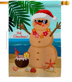 Hot Christmas - Fun In The Sun Summer Vertical Impressions Decorative Flags HG120058 Made In USA