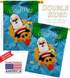 Christmas In Summer - Fun In The Sun Summer Vertical Impressions Decorative Flags HG190075 Made In USA