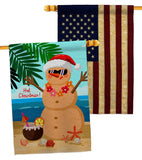 Hot Christmas - Fun In The Sun Summer Vertical Impressions Decorative Flags HG120058 Made In USA