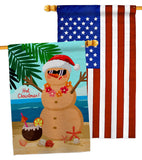 Hot Christmas - Fun In The Sun Summer Vertical Impressions Decorative Flags HG120058 Made In USA