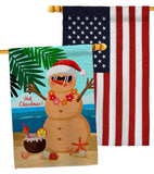 Hot Christmas - Fun In The Sun Summer Vertical Impressions Decorative Flags HG120058 Made In USA