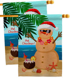 Hot Christmas - Fun In The Sun Summer Vertical Impressions Decorative Flags HG120058 Made In USA