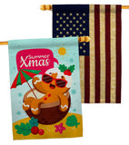 Summer Gingerbread - Fun In The Sun Summer Vertical Impressions Decorative Flags HG120061 Made In USA