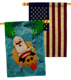 Christmas In Summer - Fun In The Sun Summer Vertical Impressions Decorative Flags HG190075 Made In USA