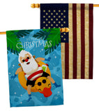 Christmas In Summer - Fun In The Sun Summer Vertical Impressions Decorative Flags HG190075 Made In USA
