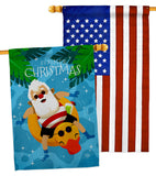 Christmas In Summer - Fun In The Sun Summer Vertical Impressions Decorative Flags HG190075 Made In USA