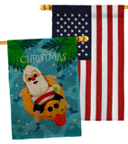 Christmas In Summer - Fun In The Sun Summer Vertical Impressions Decorative Flags HG190075 Made In USA