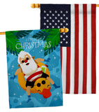 Christmas In Summer - Fun In The Sun Summer Vertical Impressions Decorative Flags HG190075 Made In USA