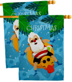 Christmas In Summer - Fun In The Sun Summer Vertical Impressions Decorative Flags HG190075 Made In USA