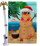 Hot Christmas - Fun In The Sun Summer Vertical Impressions Decorative Flags HG120058 Made In USA