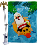 Christmas In Summer - Fun In The Sun Summer Vertical Impressions Decorative Flags HG190075 Made In USA