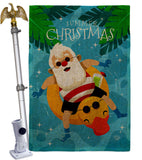 Christmas In Summer - Fun In The Sun Summer Vertical Impressions Decorative Flags HG190075 Made In USA