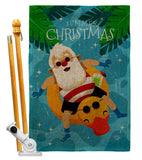 Christmas In Summer - Fun In The Sun Summer Vertical Impressions Decorative Flags HG190075 Made In USA