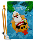 Christmas In Summer - Fun In The Sun Summer Vertical Impressions Decorative Flags HG190075 Made In USA