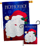Santa Ho Ho Ho - Christmas Winter Vertical Impressions Decorative Flags HG114064 Made In USA