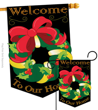 Christmas Reef - Christmas Winter Vertical Applique Decorative Flags HG114069