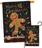 Gingerbread - Christmas Winter Vertical Impressions Decorative Flags HG114085 Made In USA