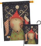 Reindeer - Christmas Winter Vertical Impressions Decorative Flags HG114093 Made In USA