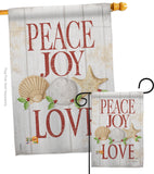 Peace Joy Love - Christmas Winter Vertical Impressions Decorative Flags HG114133 Made In USA