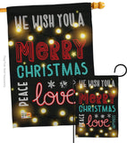 Lightful Merry Christmas Love - Christmas Winter Vertical Impressions Decorative Flags HG114144 Made In USA