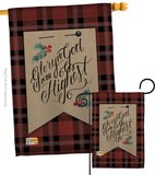Glory to God - Christmas Winter Vertical Impressions Decorative Flags HG114168 Made In USA