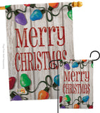 Bright Merry Christmas - Christmas Winter Vertical Impressions Decorative Flags HG114185 Made In USA