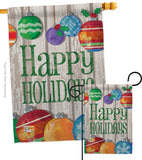 Colorful Ornament Holidays - Christmas Winter Vertical Impressions Decorative Flags HG114186 Made In USA