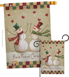 Have Fun at Christmas - Christmas Winter Vertical Impressions Decorative Flags HG114187 Made In USA