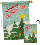 Christmas Bling It On - Christmas Winter Vertical Impressions Decorative Flags HG114196 Made In USA