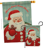 Sweet Home Santa - Christmas Winter Vertical Impressions Decorative Flags HG114200 Made In USA