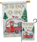 Season For Family - Christmas Winter Vertical Impressions Decorative Flags HG114202 Made In USA