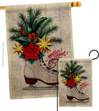 Christmas Skates - Christmas Winter Vertical Impressions Decorative Flags HG114245 Made In USA