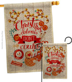 Christmas Calories - Christmas Winter Vertical Impressions Decorative Flags HG114246 Made In USA