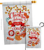 Christmas Calories - Christmas Winter Vertical Impressions Decorative Flags HG114246 Made In USA