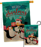 Penguins Christmas - Christmas Winter Vertical Impressions Decorative Flags HG114254 Made In USA