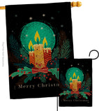 Christmas Candle Lights - Christmas Winter Vertical Impressions Decorative Flags HG114257 Made In USA