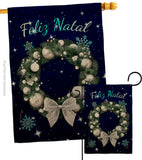 Vela Feliz Navidad - Christmas Winter Vertical Impressions Decorative Flags HG120016 Made In USA