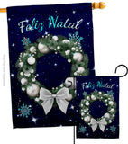 Vela Feliz Navidad - Christmas Winter Vertical Impressions Decorative Flags HG120016 Made In USA