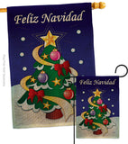 Felíz Navidad - Christmas Winter Vertical Impressions Decorative Flags HG120028 Made In USA