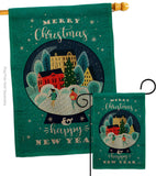 Christmas Skating - Christmas Winter Vertical Impressions Decorative Flags HG130291 Made In USA