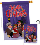 Christmas Carol - Christmas Winter Vertical Impressions Decorative Flags HG137101 Made In USA