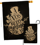 Very Merry - Christmas Winter Vertical Impressions Decorative Flags HG137267 Made In USA