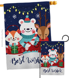 Christmas Buddy - Christmas Winter Vertical Impressions Decorative Flags HG137299 Made In USA