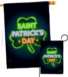 Saint Pat Neon - Christmas Winter Vertical Impressions Decorative Flags HG137313 Made In USA