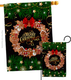 Christmas Wreath - Christmas Winter Vertical Impressions Decorative Flags HG137339 Made In USA