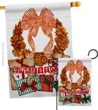 Pine Cone Wreath - Christmas Winter Vertical Impressions Decorative Flags HG190015 Made In USA