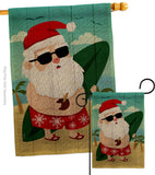 Santa Vacation - Christmas Winter Vertical Impressions Decorative Flags HG190017 Made In USA