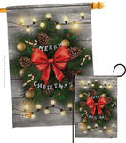 Lightful Merry Christmas - Christmas Winter Vertical Impressions Decorative Flags HG191049 Made In USA