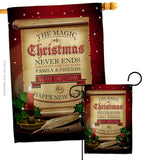 Magic Christmas - Christmas Winter Vertical Impressions Decorative Flags HG192267 Made In USA