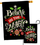 Believe The Magic - Christmas Winter Vertical Impressions Decorative Flags HG192359 Made In USA